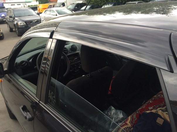 дефлектор капота и окон — Lada Гранта (1G), 1,6 л, 2015 года ...