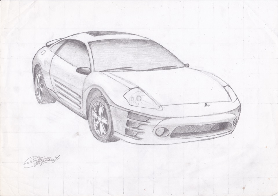 Mitsubishi eclipse рисунок