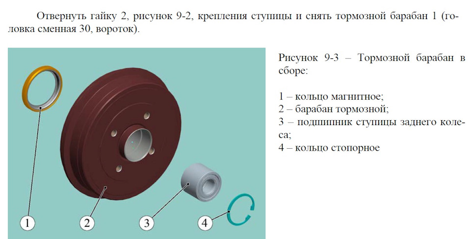 Схема задних тормозов веста