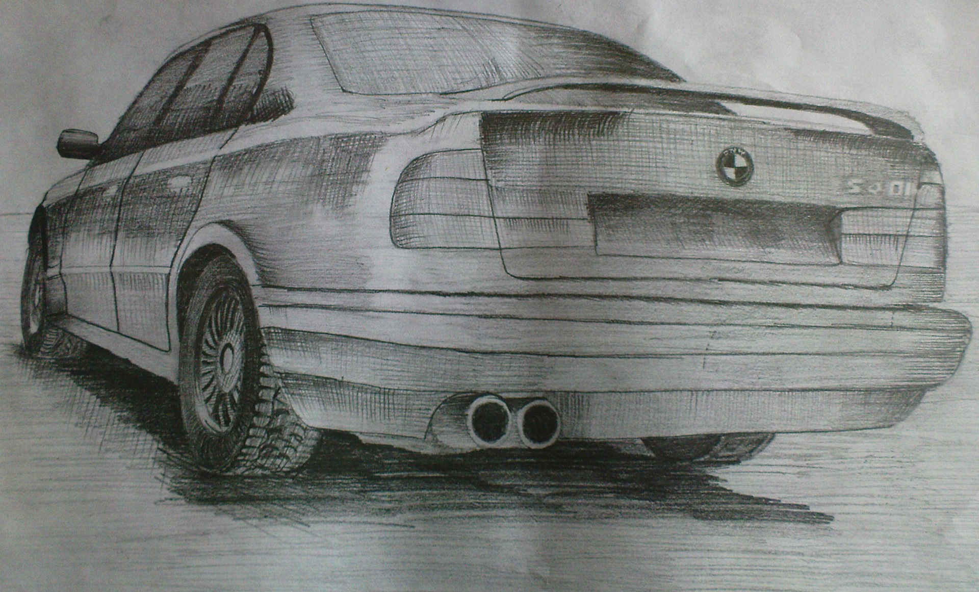 BMW e34 рисунок