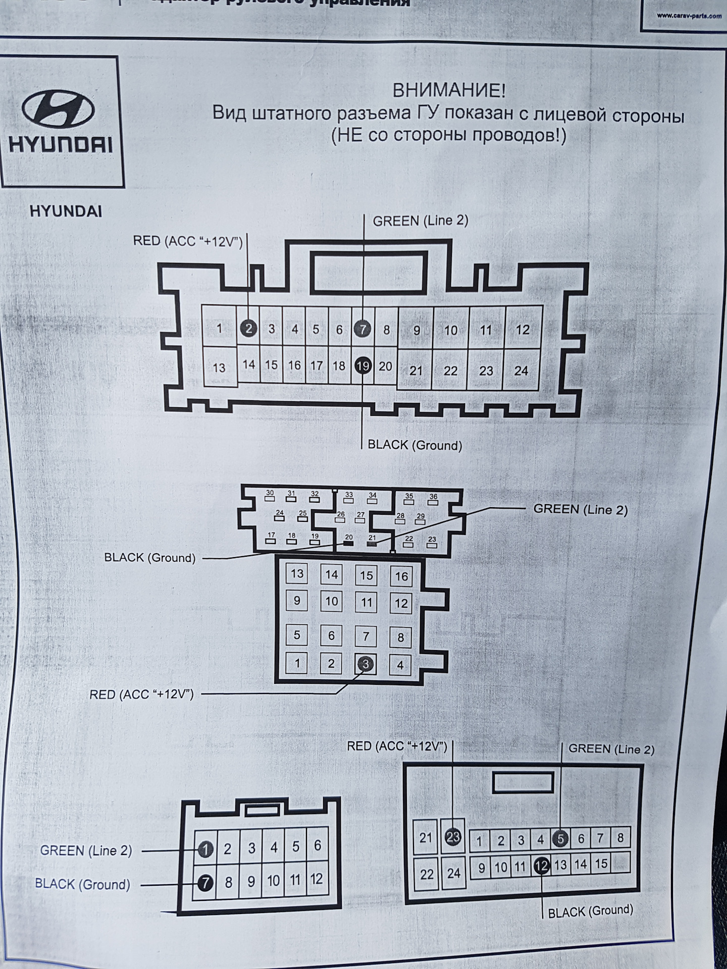 Распиновка хендай элантра