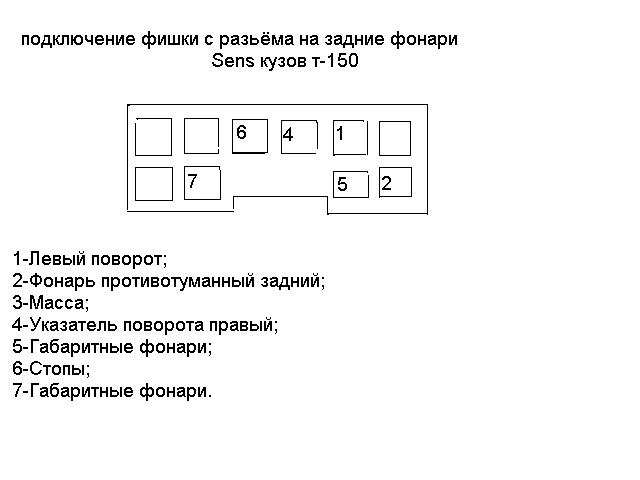 Схема подключения фишки фаркопа