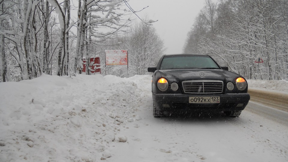 Mercedes Benz w210 зима