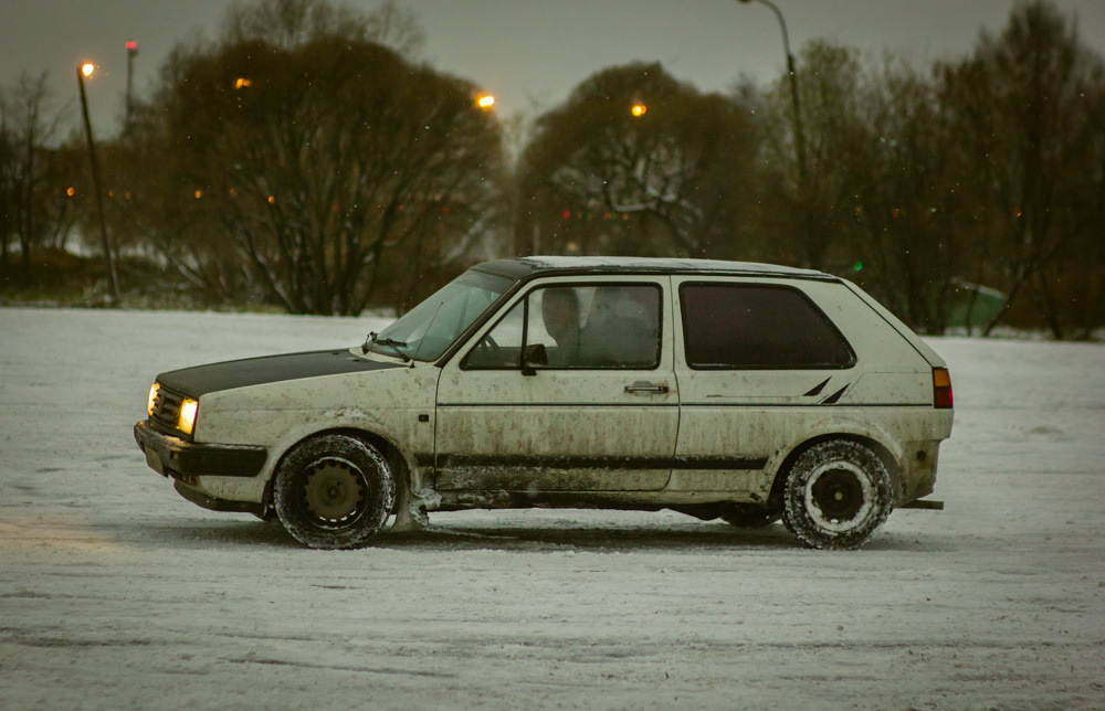 Токийский дрифт на переднем приводе ))) — Volkswagen Golf Mk2, 1,3 л ...