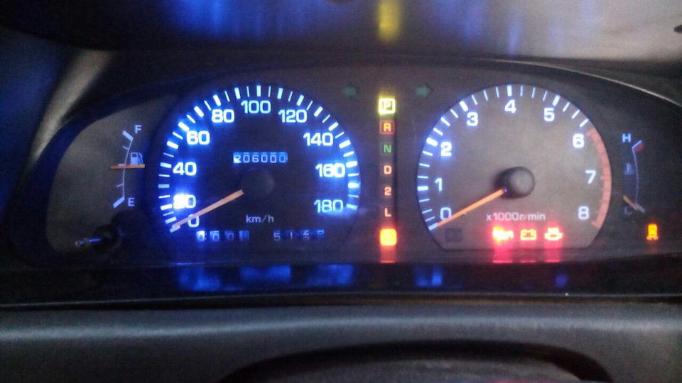 Подсветка спидометра. — Toyota Vista (30), 1,8 л, 1992 года | стайлинг ...