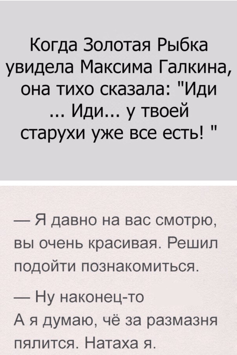 Решил подойти. Когда Золотая рыбка увидела Максима. Анекдоты про Максима Галкина. Анекдот про Галкина и золотую рыбку. Когда увидели Максима.