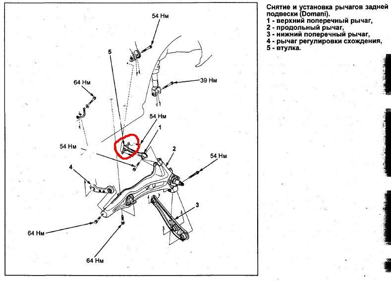 Задняя подвеска хонда срв рд1 схема с описанием