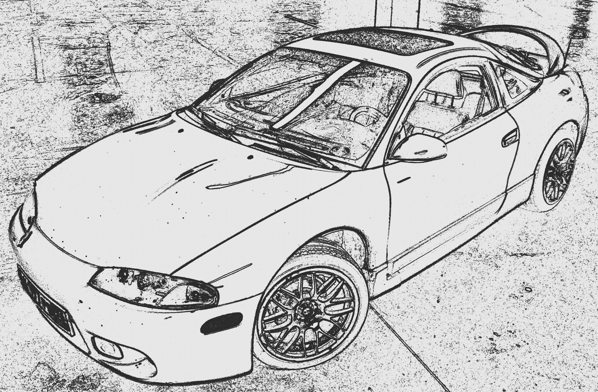 Mitsubishi eclipse рисунок