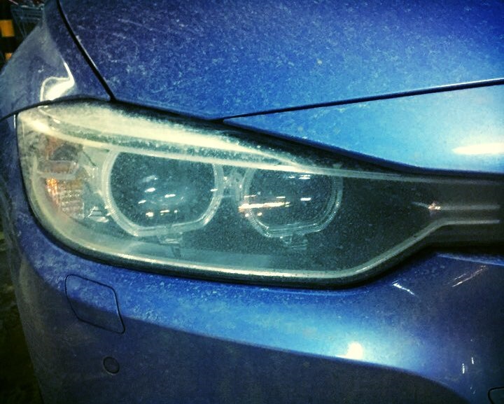 Бронь на фарах и ПТФ 3м — BMW 3 series (F30), 2 л, 2014 года ...