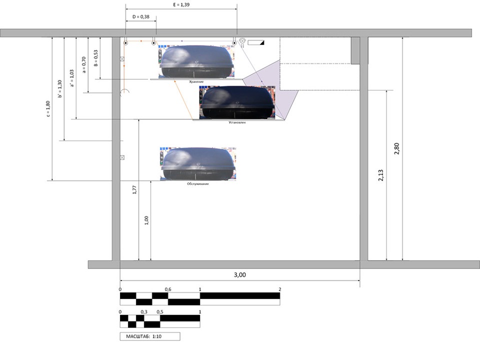 Подвесить лодку в гараже к потолку схема