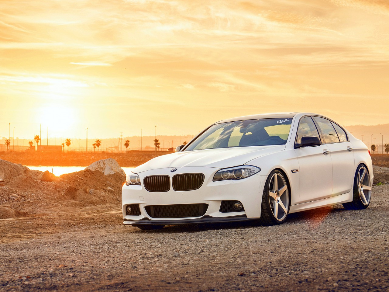 BMW 5 Series White Fon