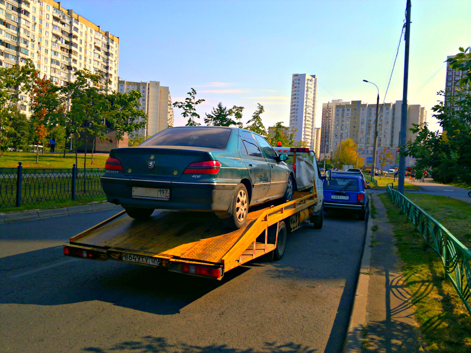 пузотерка на эвакуаторе — Peugeot 406, 1,6 л, 2003 года | поломка | DRIVE2