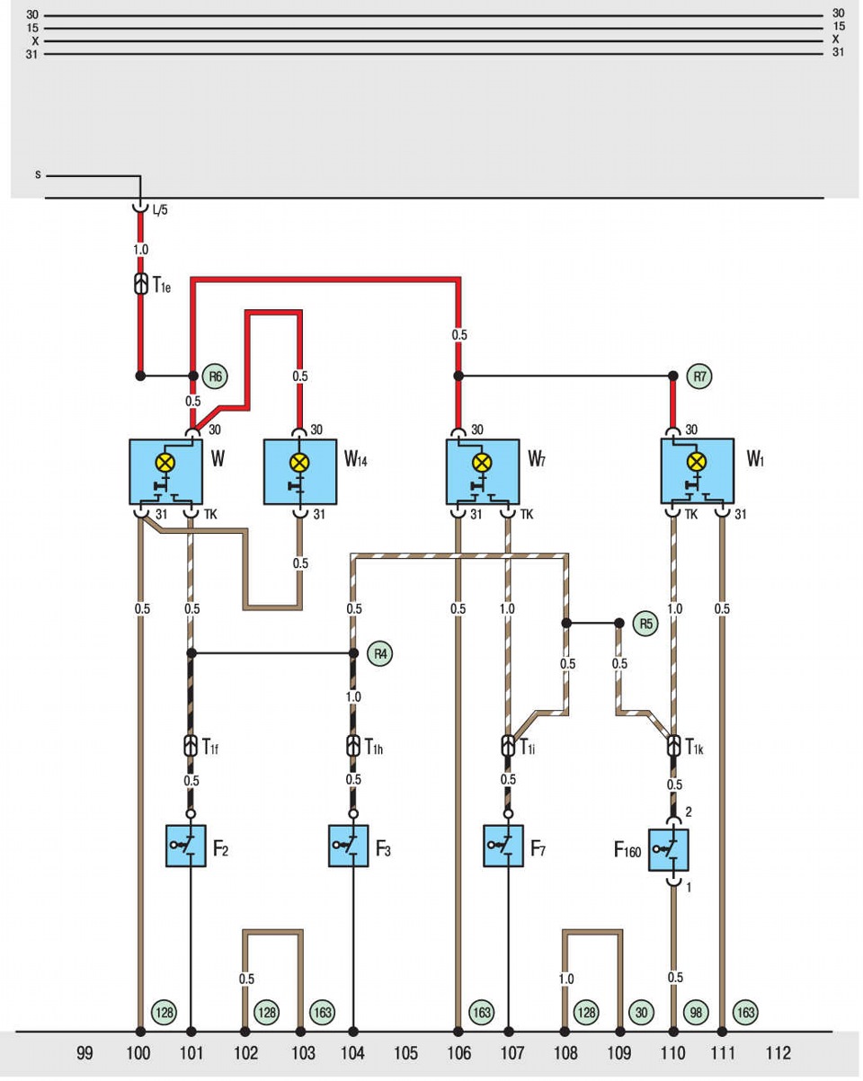 Электрические схемы vw t4