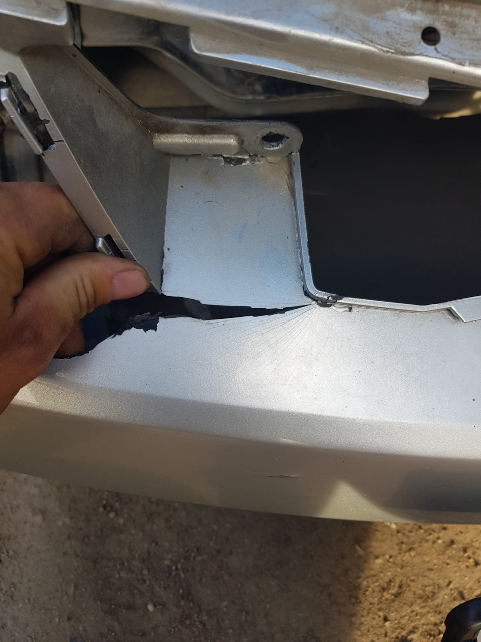 Пайка бампера, установка губы. — Subaru Impreza (GD, GG), 2 л, 2006 ...