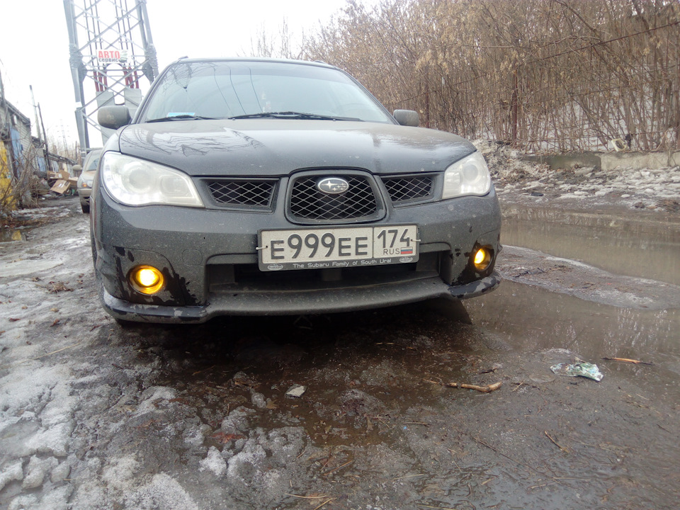 Традиционные желтые туманки — Subaru Impreza (GD, GG), 2 л, 2006 года ...
