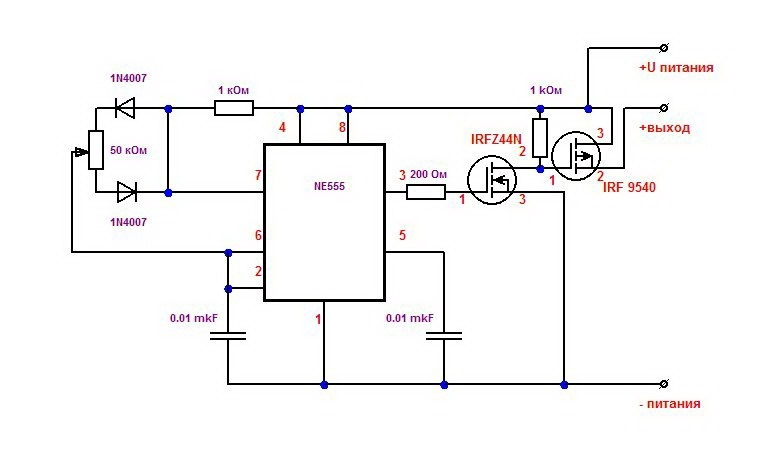 Контроллер солнечной зарядки PWM