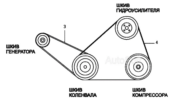 Схема ремней дэу нексия 16 клапанов