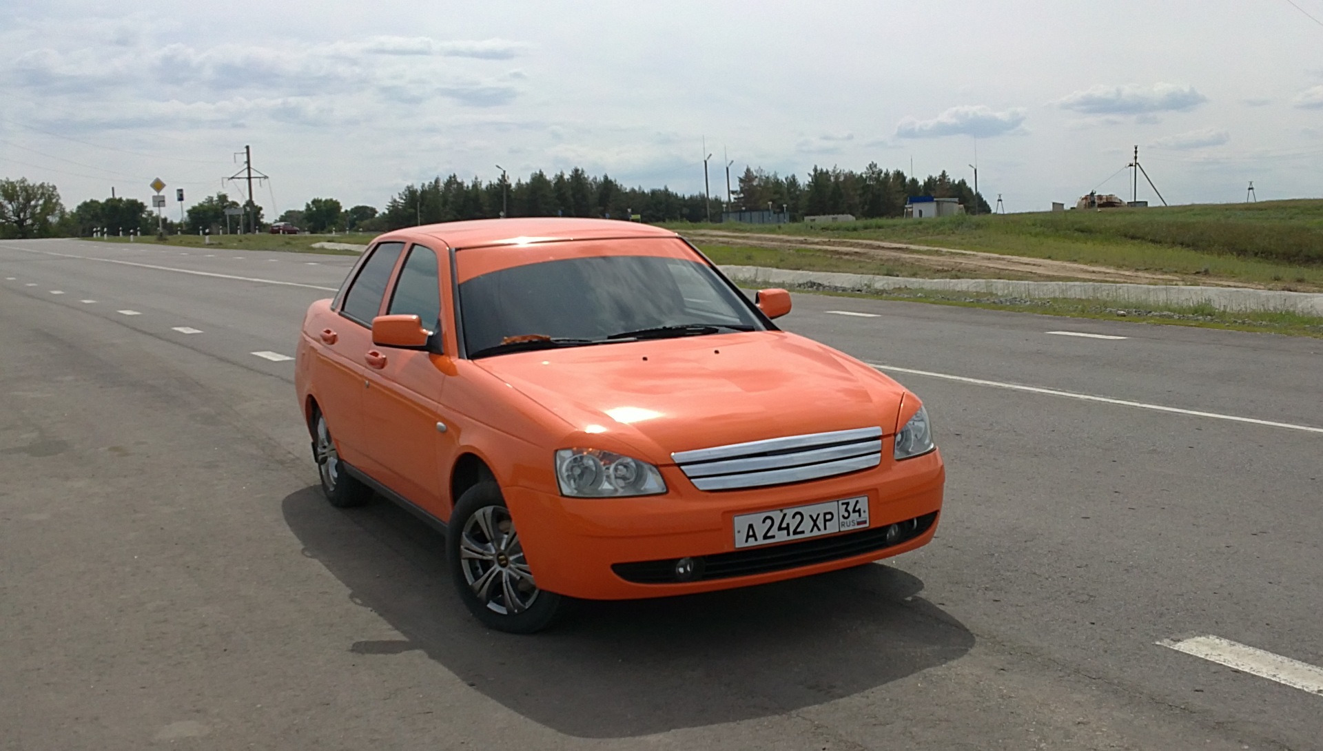 Lada Priora Coupe оранжевая