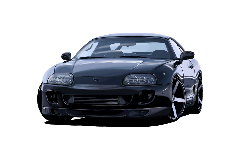 Рисовать toyota supra