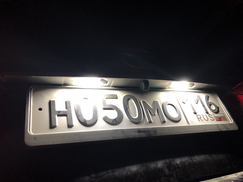 Светодиодная подсветка номера с Ali ;) — Toyota Camry (XV50), 2,5 л ...