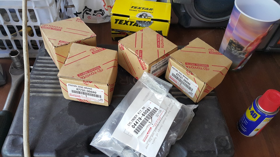 Передние тормоза — Toyota 4Runner IV, 4 л, 2005 года | своими руками ...