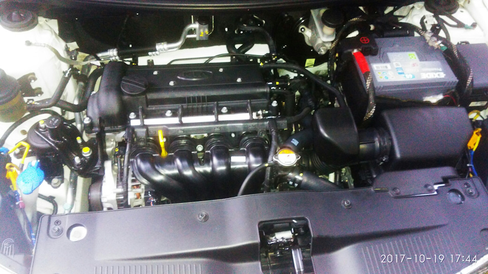 Чистота под капотом. — KIA Rio (3G), 1,6 л, 2014 года | мойка | DRIVE2