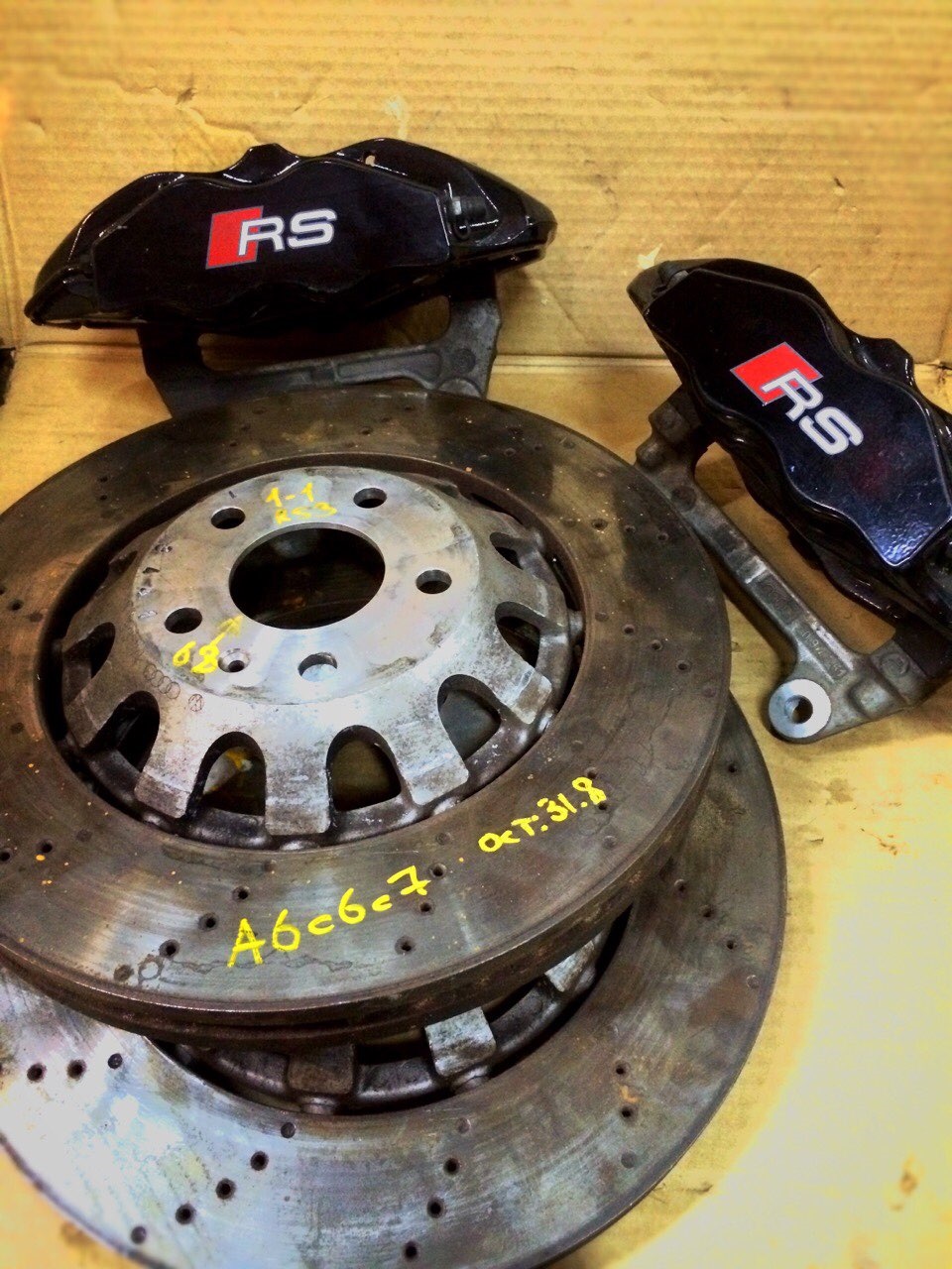 Комплект тормозов BREMBO kit FronT 370/32 A6/S6 III 4F — =VAG-LIQUID= на  DRIVE2