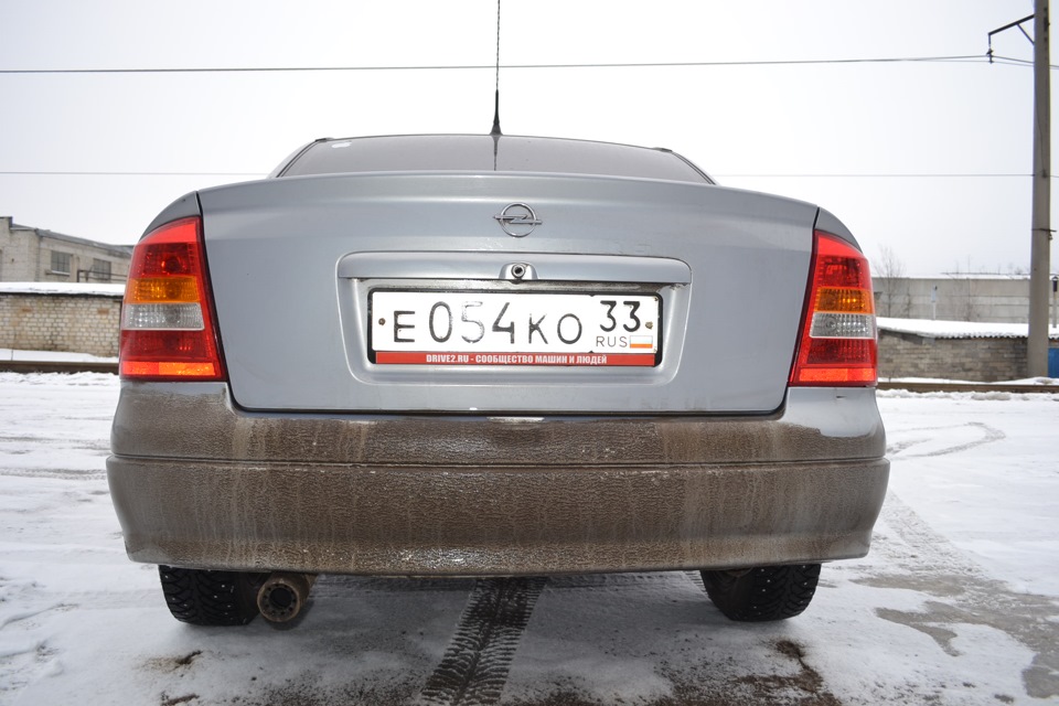 Тонировка задних фар черным лаком — Opel Astra G, 1,6 л, 2001 года ...