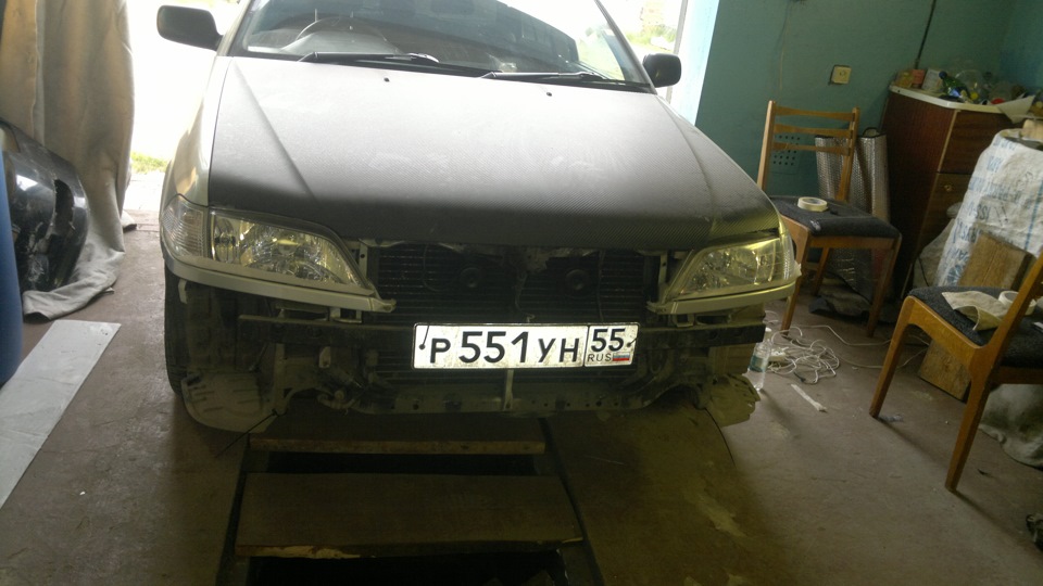 покраска переднего бампера! — Toyota Carina (7G), 1,5 л, 1999 года ...