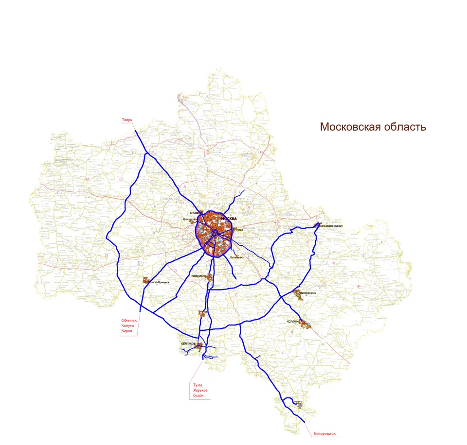 Карта дорог (по большей части Мос.Обл.) — Lada Приора хэтчбек, 1,6 л, 2010  года | путешествие | DRIVE2