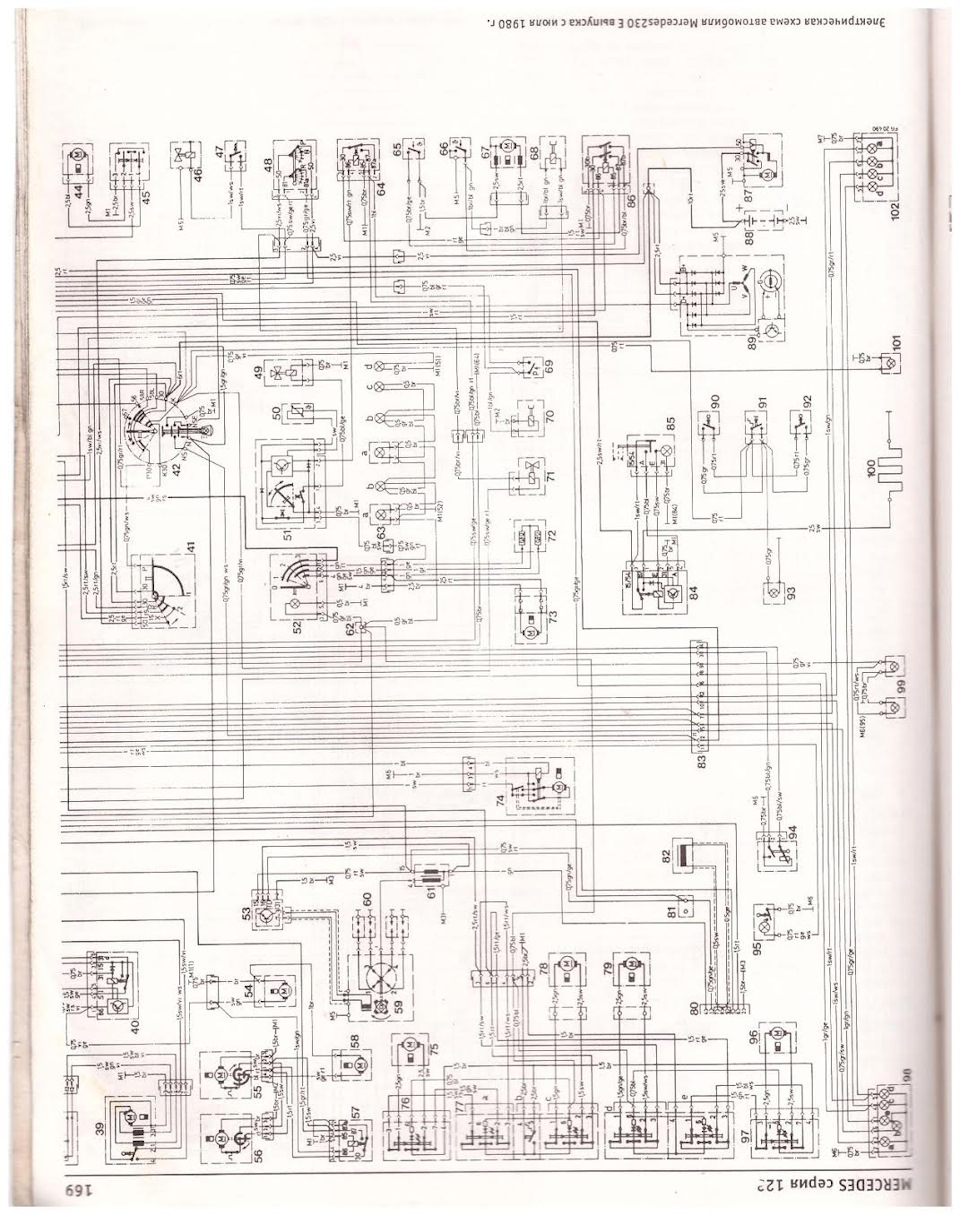 Схема электрическая мерседес 190е