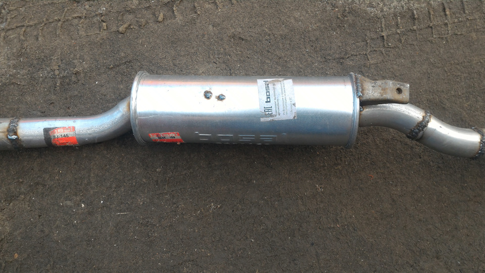 Подход и отход резонатора — Mitsubishi Pajero Junior