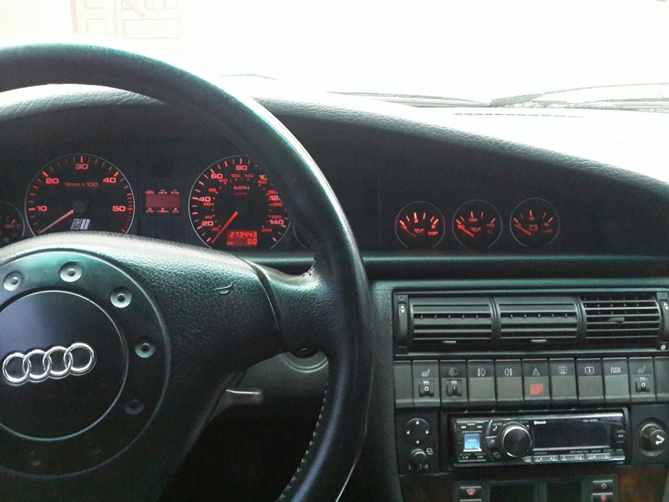 Спидометр в милях и км ) — Audi 100 (C4), 2,5 л, 1993 года ...