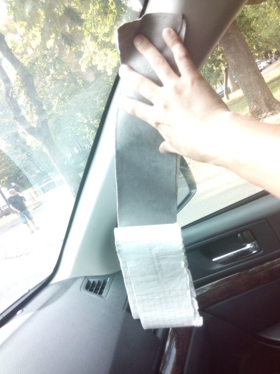 Решил я перетянуть потолок алькантарой… — Subaru Outback (BR), 3,6 л ...