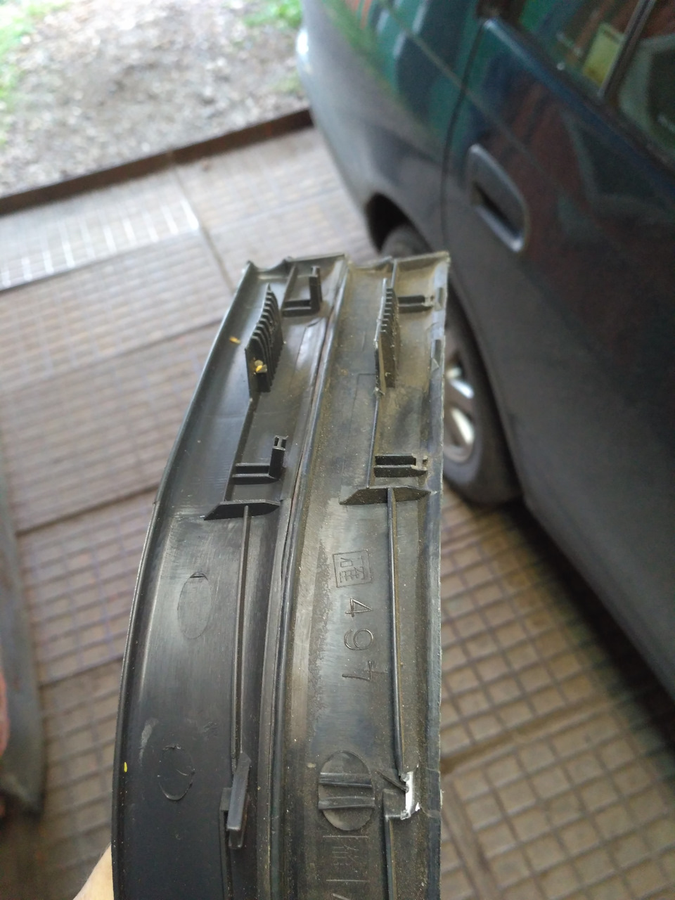 Пластиковая накладка на порог — Toyota Carina E, 1,6 л, 1995 года ...
