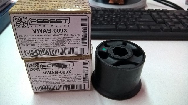 Фебест. Vwab009x. Артикул заднего сайлентблока переднего рычага Luxgen 7. Задний сайлентблок переднего рычага Транзит 2014. Задние сайлентблоки передних рычагов Passat b6.