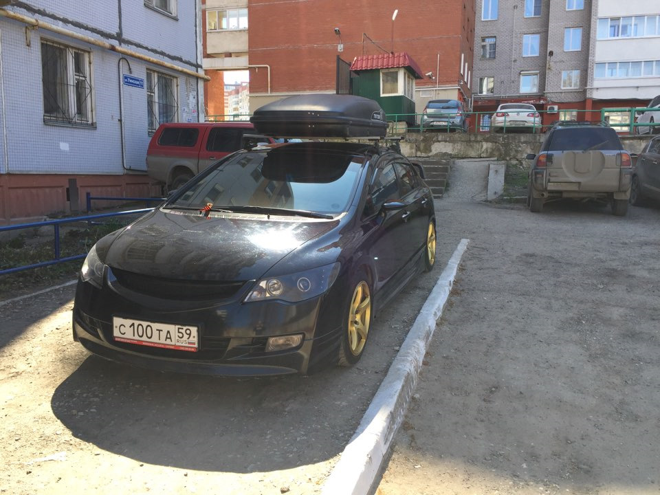Лодка на крышу — Honda Civic 4D (8G), 1,8 л, 2008 года | просто так ...