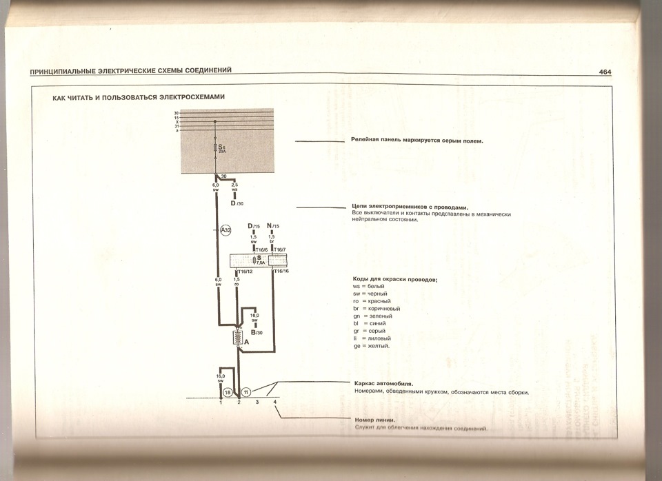 Как читать электросхемы Как читать немецкие эл.схемы - Volkswagen Transporter T4, 2,5 л, 1997 года элект