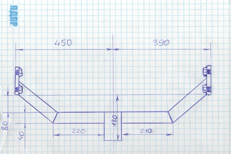 Чертеж фаркоп лада ларгус