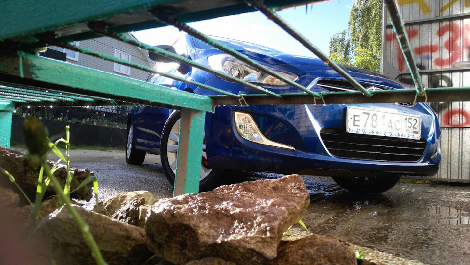 Установка ПТФ на солярис. — Hyundai Solaris, 1,6 л, 2011 года | тюнинг ...