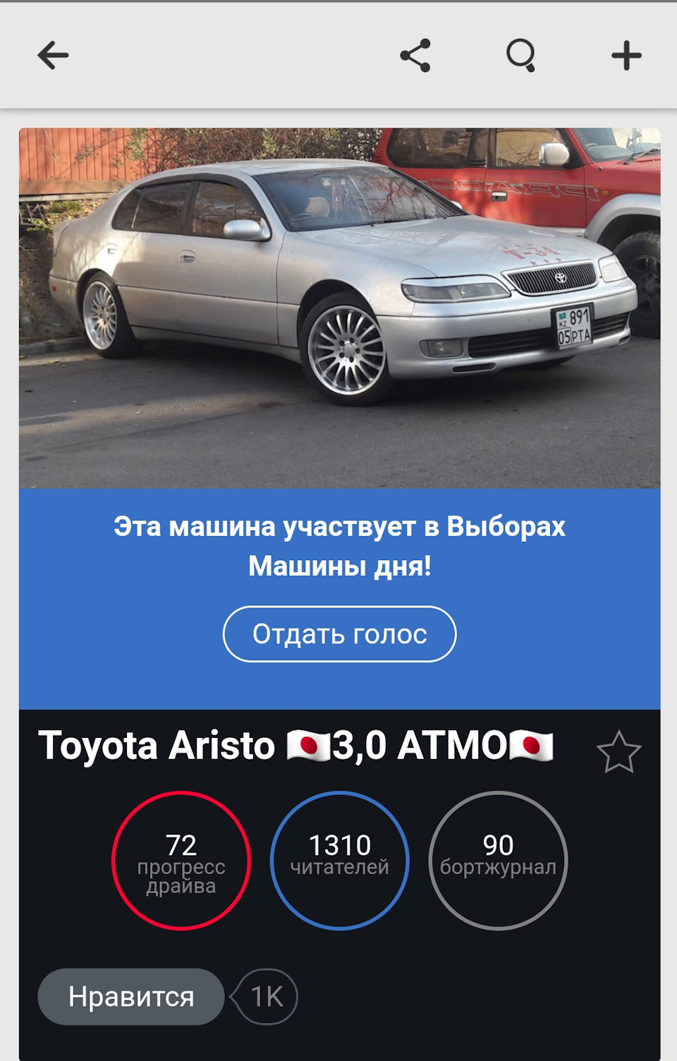 Доброе утро от DRIVE2 — Toyota Aristo (I), 3 л, 1995 года | рейтинг и  продвижение | DRIVE2