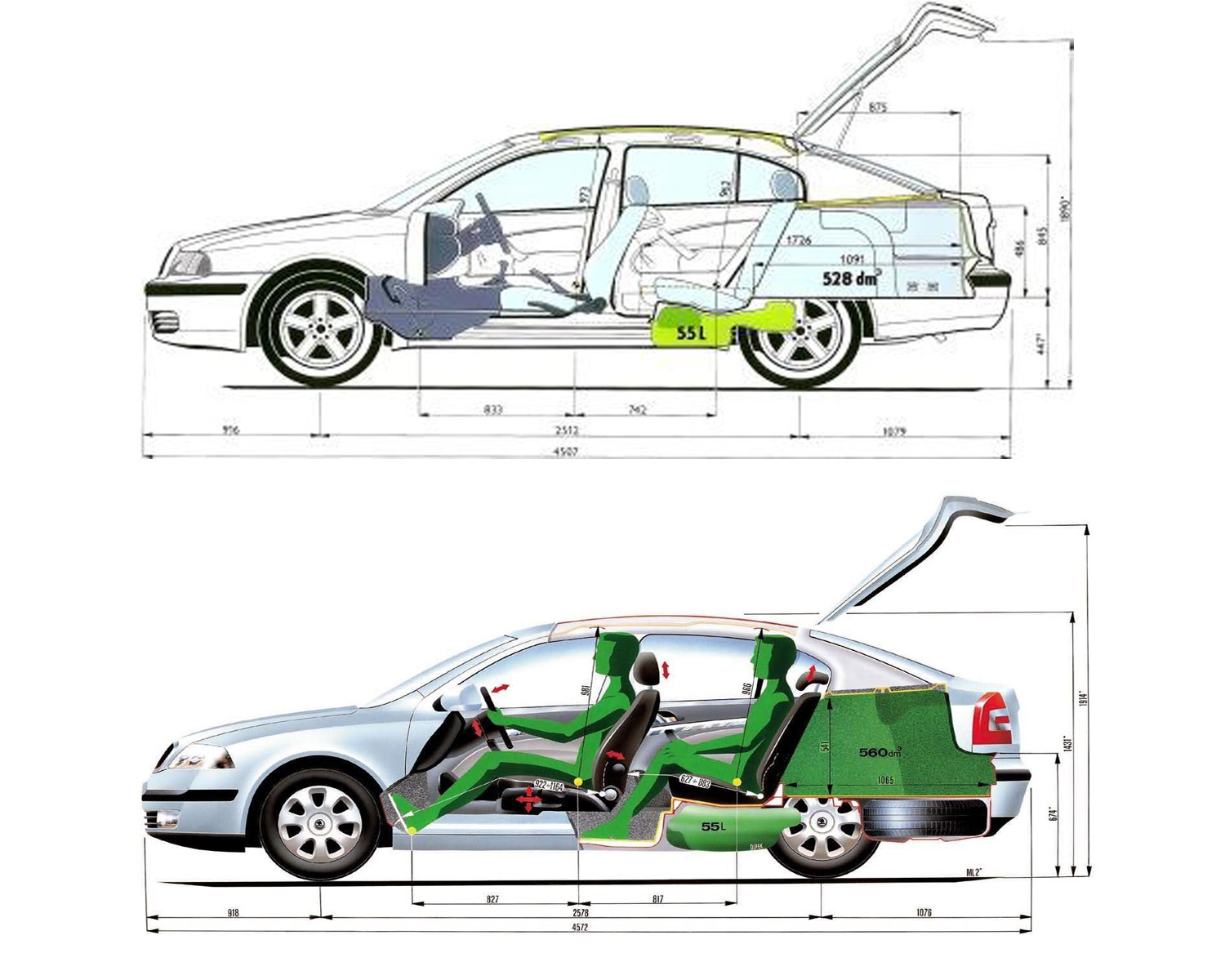 Габариты шкода. Габариты салона Октавия а5. Октавия а7 габариты. Skoda Octavia a7 габариты. Габариты Шкода Октавия а5.