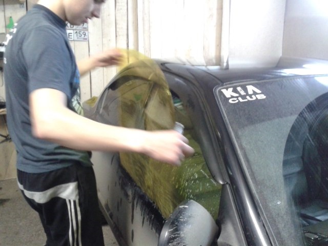 Тонирование пленкой Sun Control 80% yelow — KIA Spectra, 1,6 л., 2007 ...