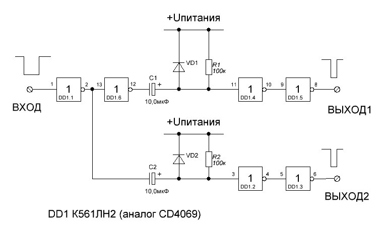 Микросхема cd4069 описание и схема включения