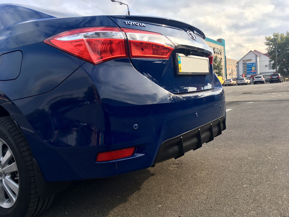 Дефлектор заднего бампера Тoyota Corolla — Toyota Corolla (160), 1,6 л ...
