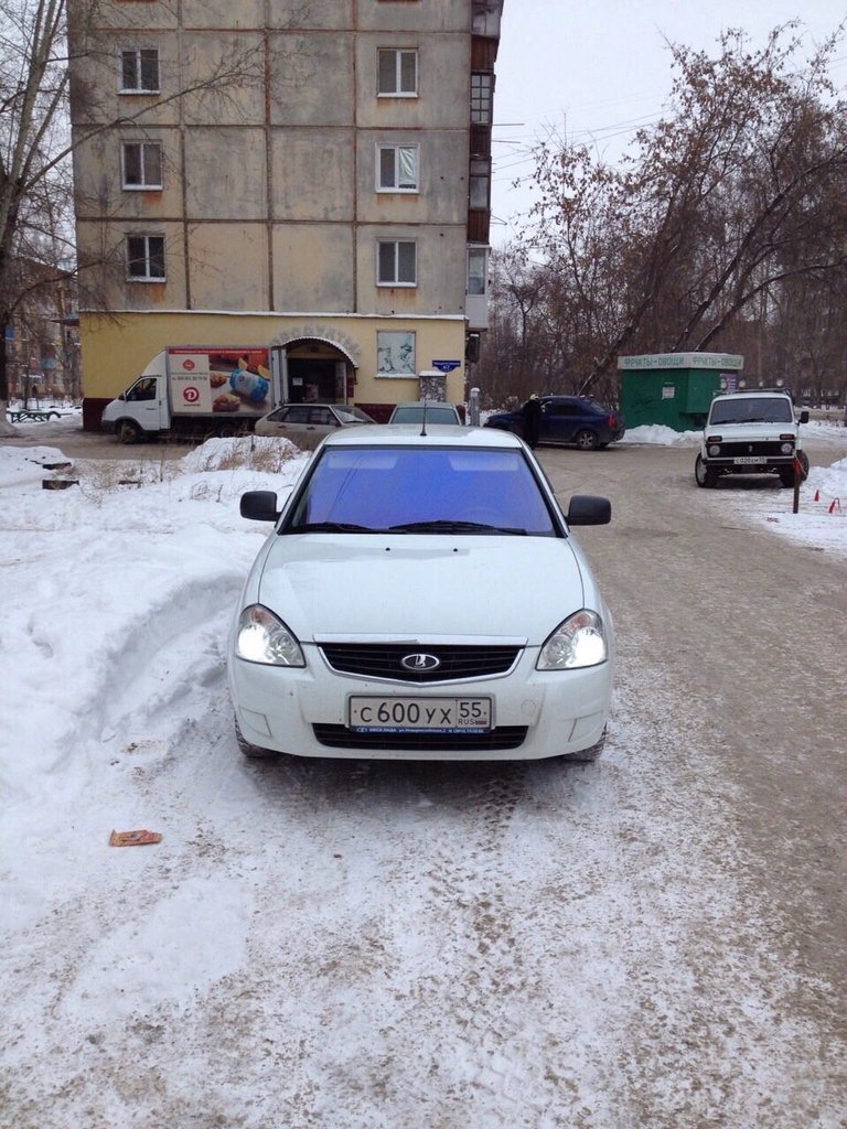 Приора 2 черная седан тонировка хамелеон