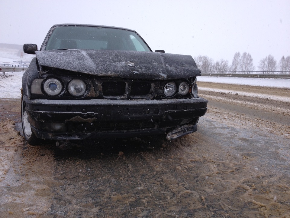 BMW e34 зима