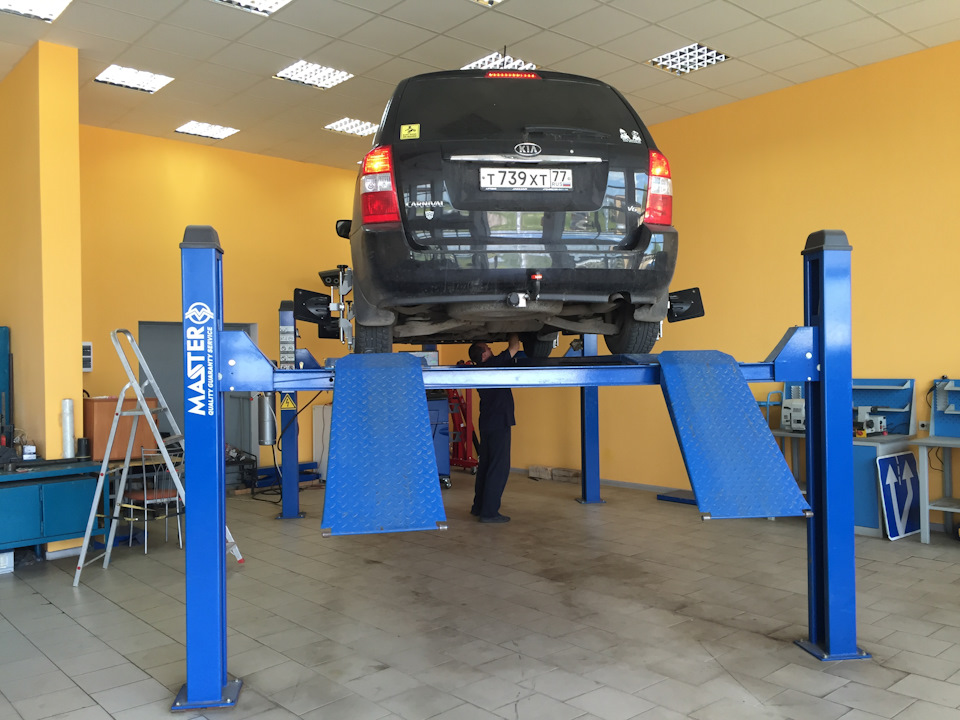 Сход развал и шиномонтаж. — KIA Carnival (2G), 2,7 л, 2007 года ...