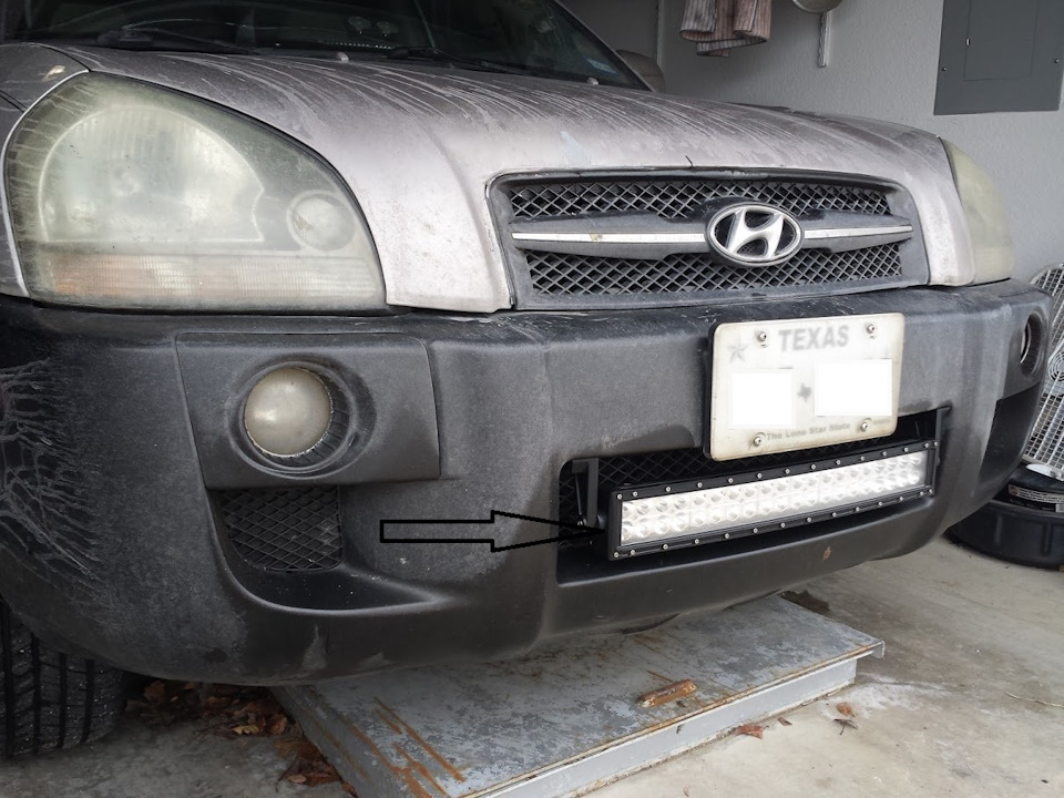 Замена противотуманных фар — Hyundai Tucson (JM), 2 л, 2005 года ...