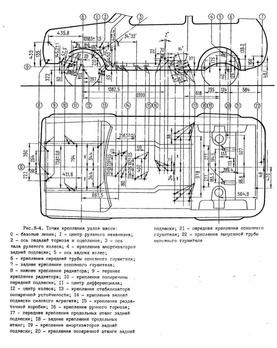 Кузов ваз 21213 схема